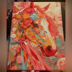 Vibrant Horse Diamond Dot Art